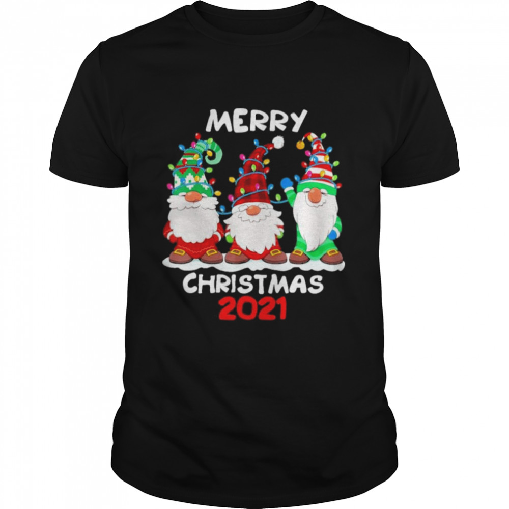 Merry Christmas 2021 Gnomies Lights shirt