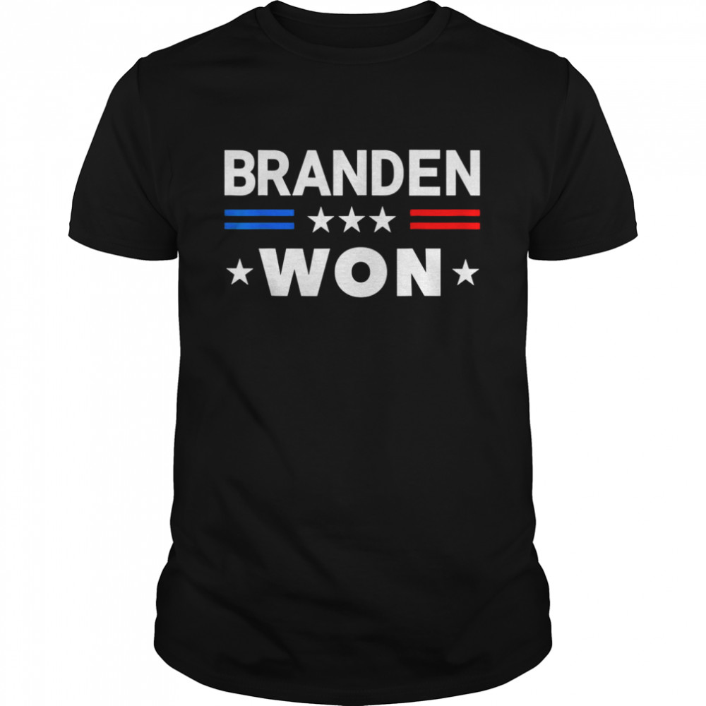 Brandon Won US Flag Trendy Sarcastic  Classic Men's T-shirt