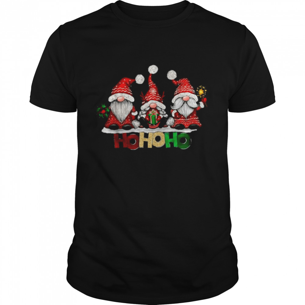 Christmas Santa Three Gnomies Hohoho Buffalo Gnome shirt Classic Men's T-shirt