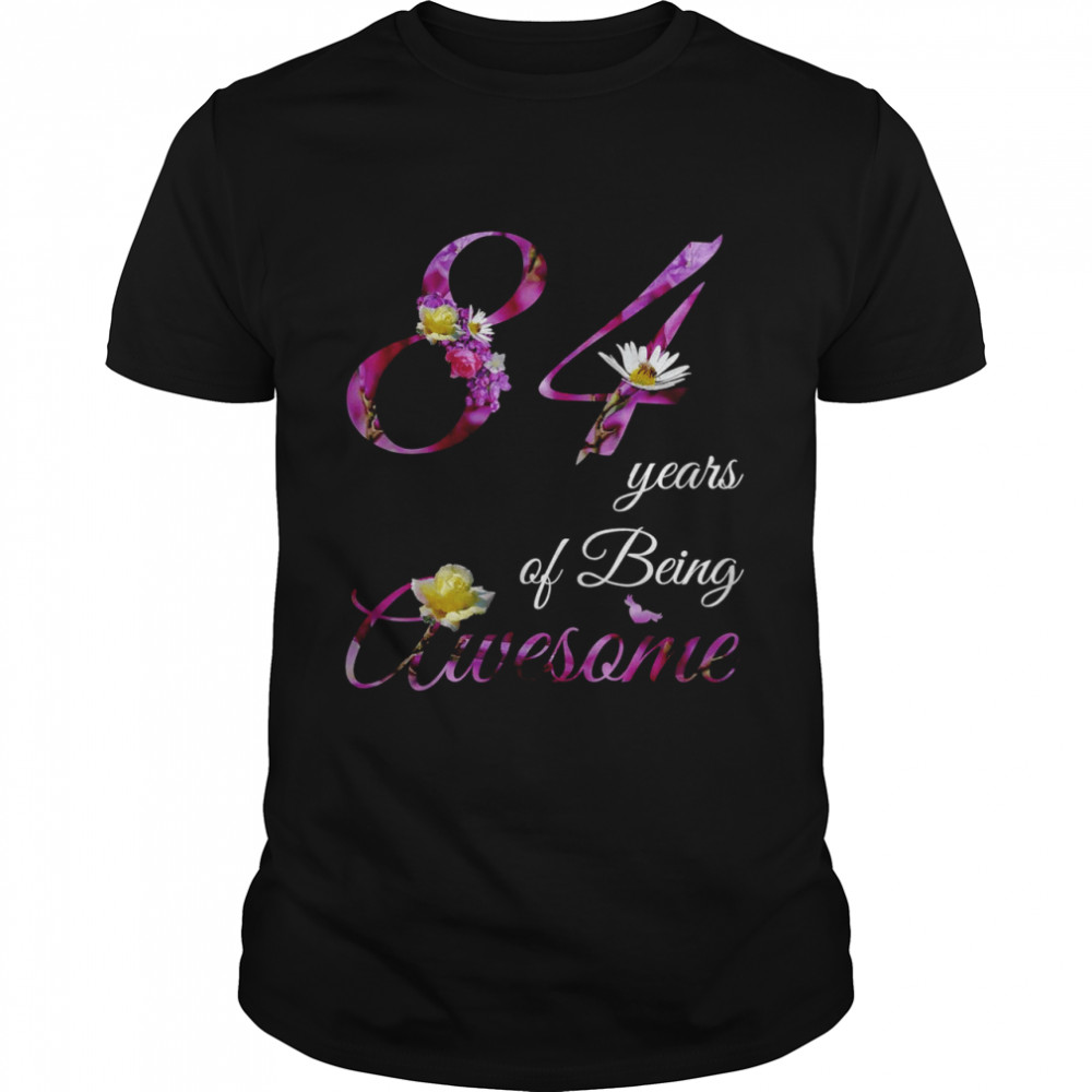 84 Year Old  Awesome Floral 1937 84th Birthday  Classic Men's T-shirt
