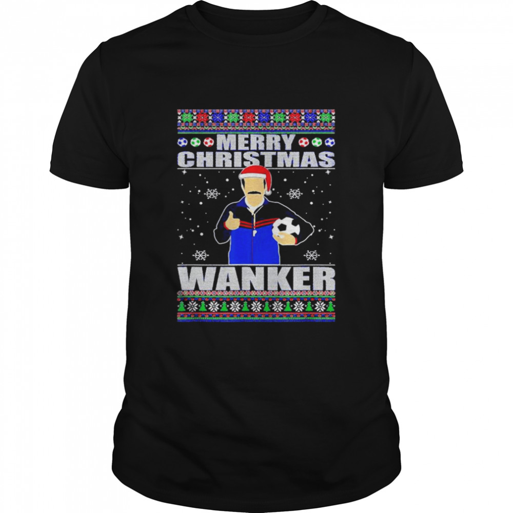Merry Christmas Wanker Ugly Xmas Sweater Coach Soccer shirt