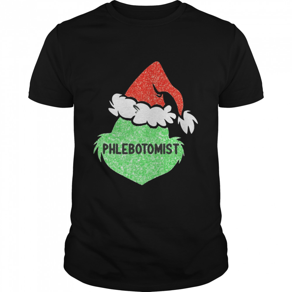 Santa Grinch Silhouette Phlebotomist Christmas Sweater Shirt