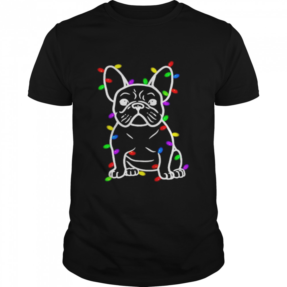 Dog Pugs Christmas Light shirt Classic Men's T-shirt