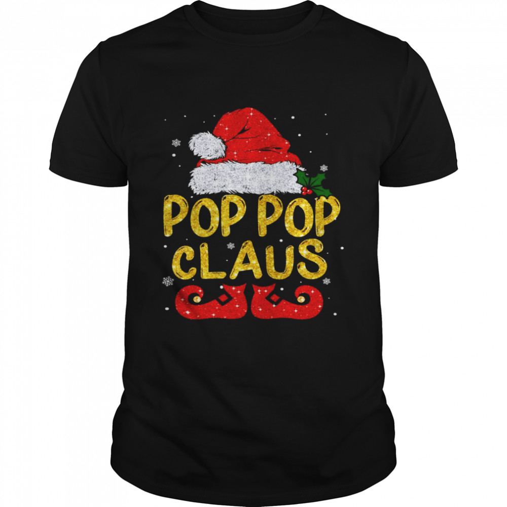 Pop Pop Claus  Christmas Pajama Family Matching Xmas  Classic Men's T-shirt