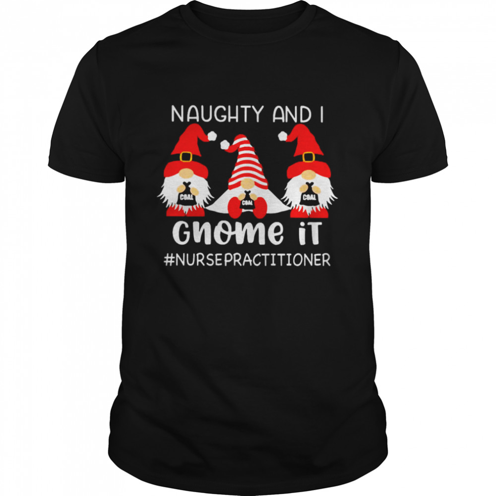 Naughty And I Gnome It Nurse Practitioner Christmas Sweater Shirt