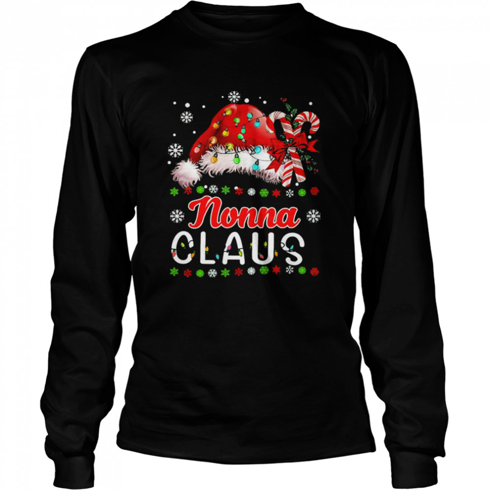 Santa Nonna Claus Grandma Christmas Sweater  Long Sleeved T-shirt