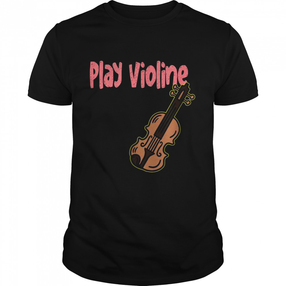 Play Violine Orchestra Musician  Classic Men's T-shirt