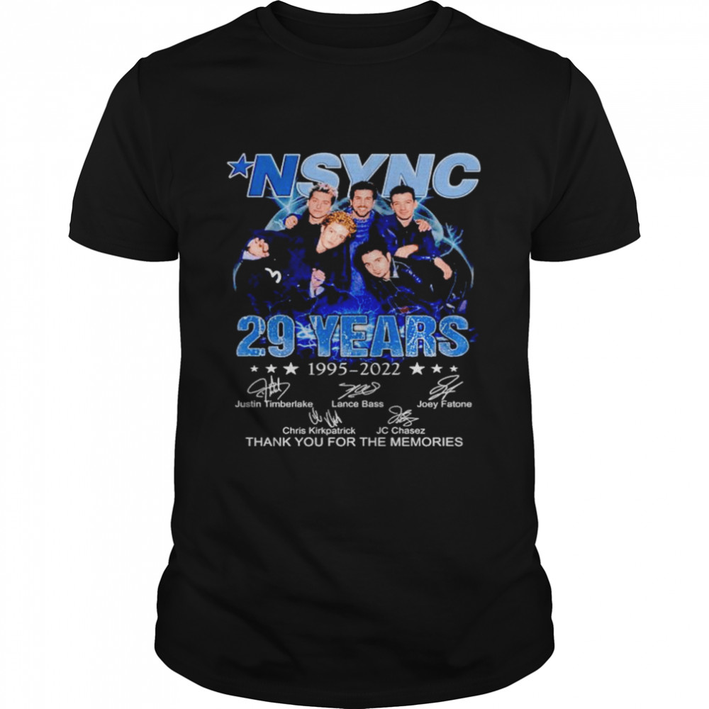 NSYNC 29 years 1995 2022 thank you for the memories shirt