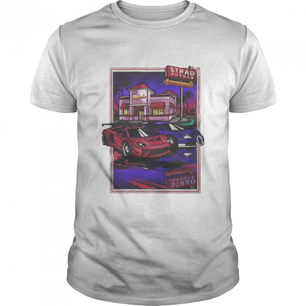 Strad Burger cartoon shirt Classic Men's T-shirt