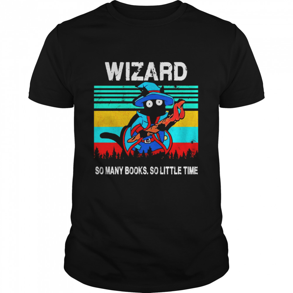 Wizard So Many Books So Little Time Vintage  Classic Men's T-shirt