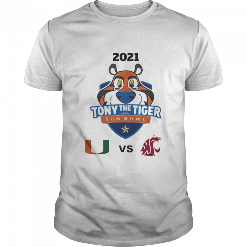 Miami Hurricanes vs Washington State Cougars 2021 Sun Bowl Fleece  Classic Men's T-shirt