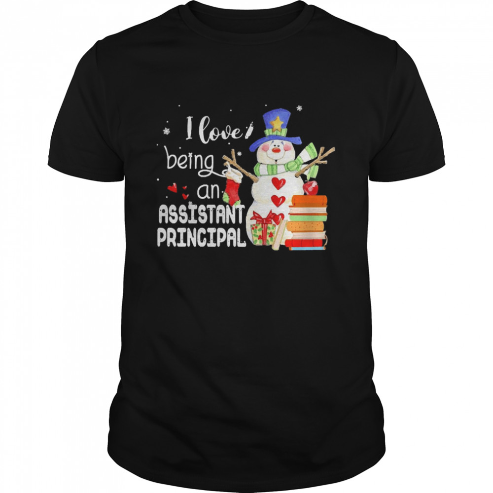 Snowman I Love Being A Assistant Principal Christmas Sweater Shirt