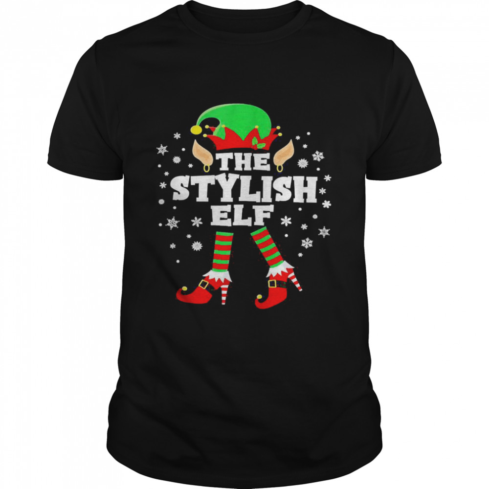 The Stylish Elf High Heel Matching Elf Squad Christmas Sweater  Classic Men's T-shirt