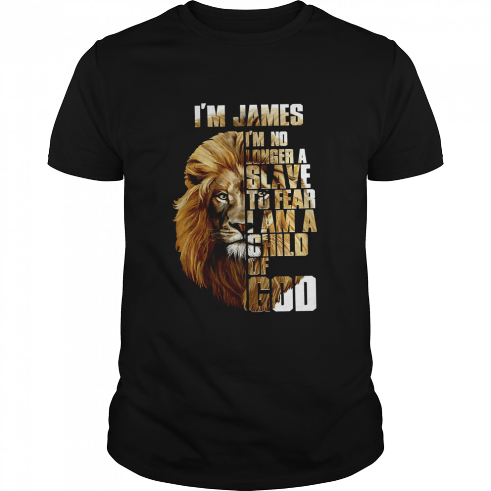 I’m james i’m no longer a slave to fear i am a child of god shirt Classic Men's T-shirt