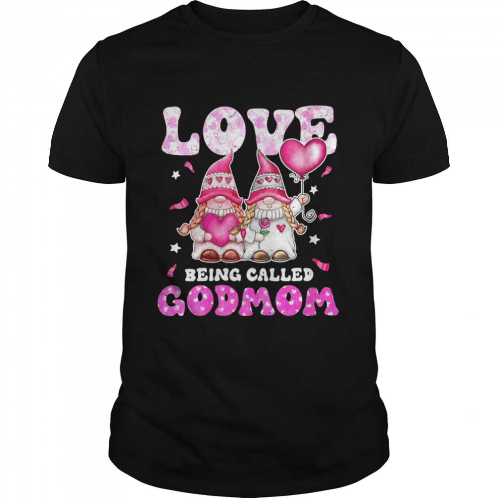 Love Being Called Godmom Gnomes Godmother Christmas  Classic Men's T-shirt