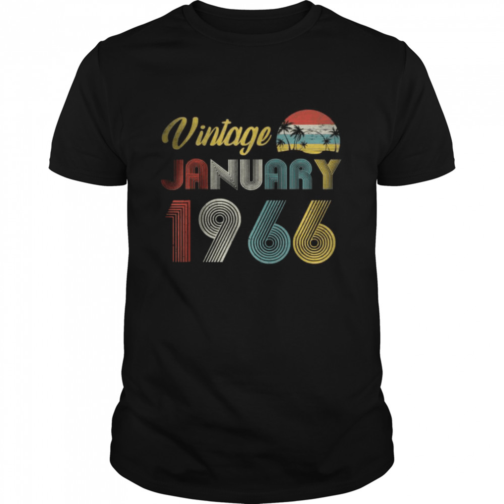 Vintage January 1966 56 Years Old Gifts T- Classic Men's T-shirt