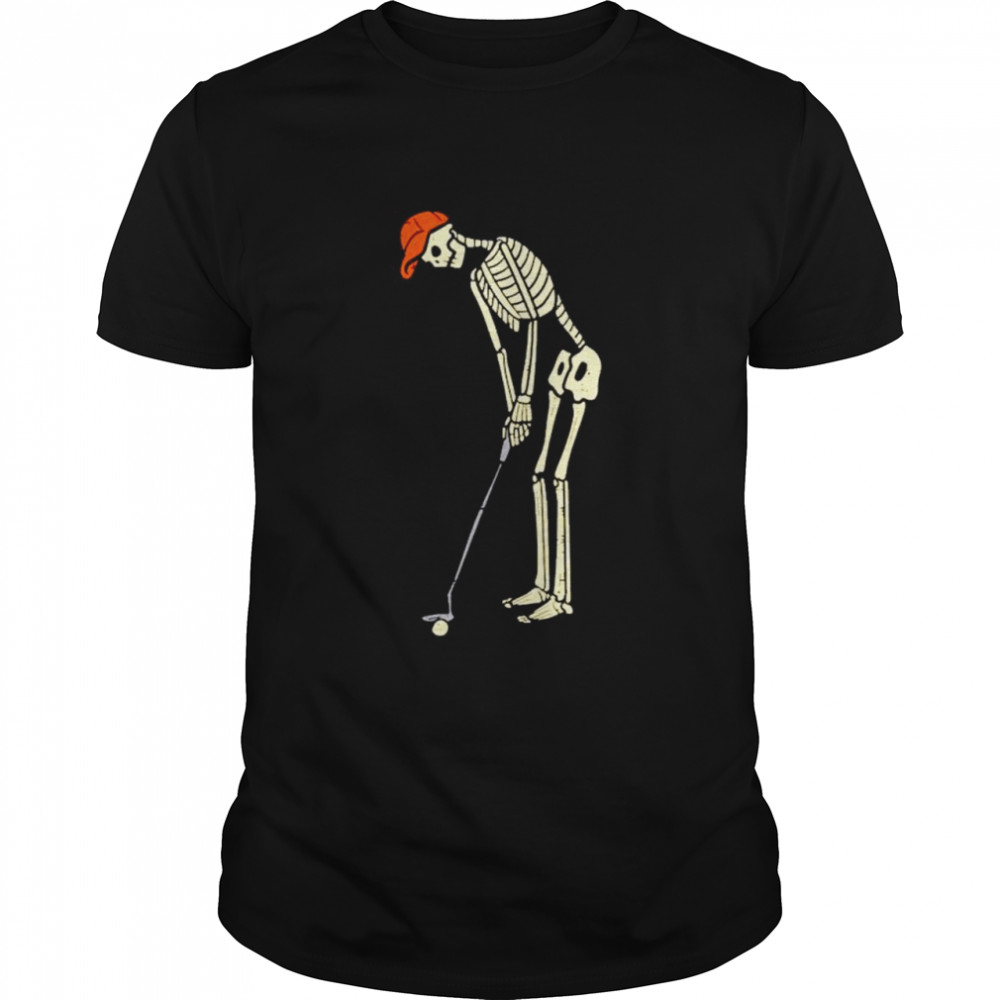 Skeleton play golf shirt