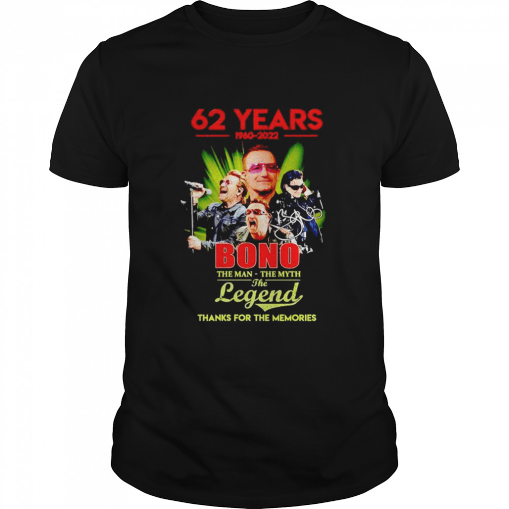 62 years 1960 2022 Bono the man the myth the legend shirt Classic Men's T-shirt