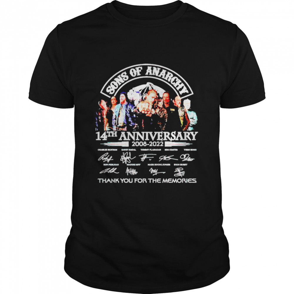 Sons of Anarchy 14th Anniversary 2008 2022 thank you for the memories shirt