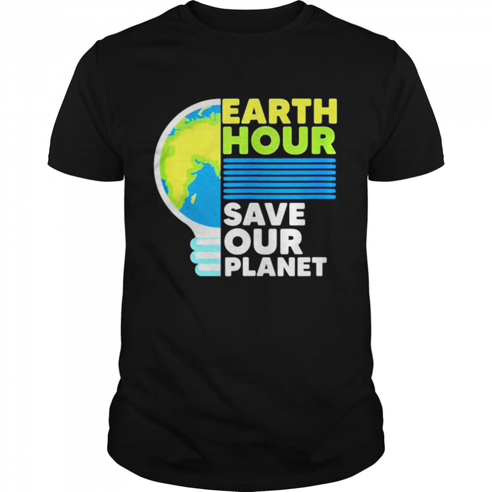 Earth Hour Save Our Earth Day Planet World Environmentalist  Classic Men's T-shirt