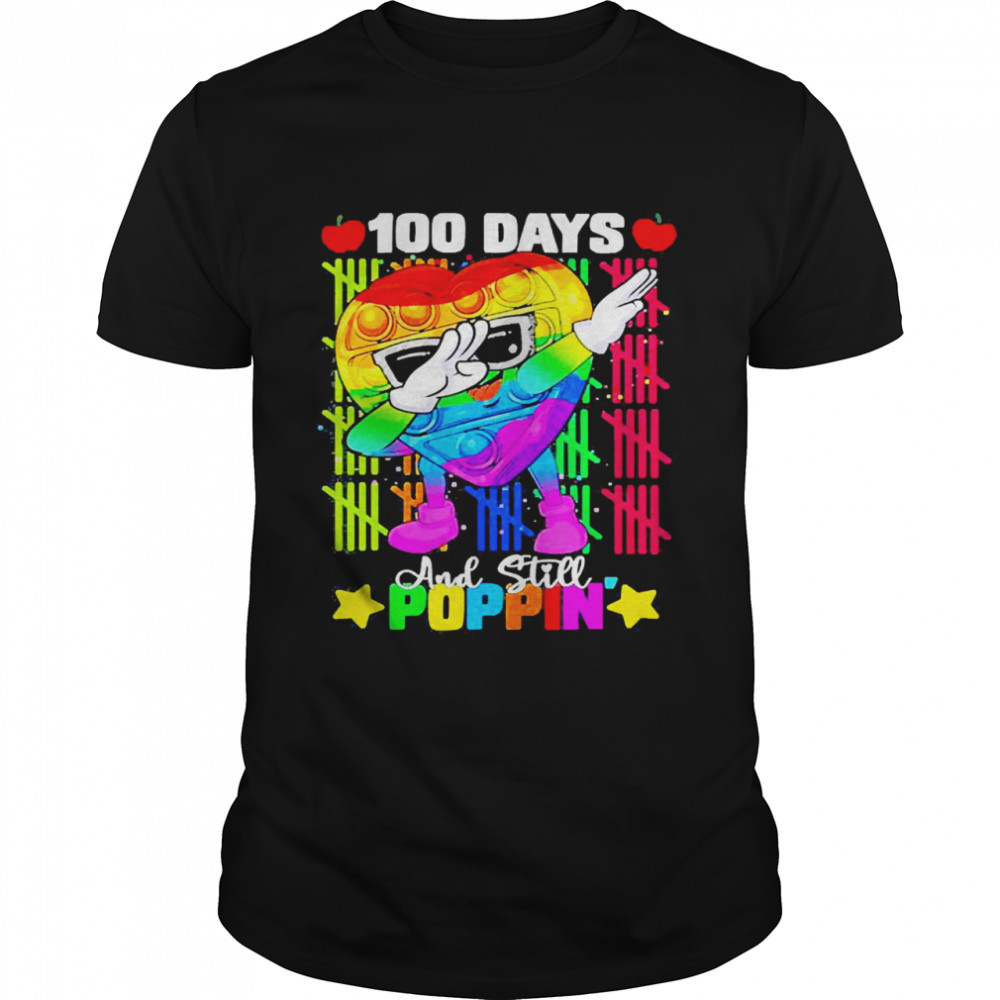 Dabbing Fidget Toy 100 Days Of School Still Poppin Pop it  Classic Men's T-shirt