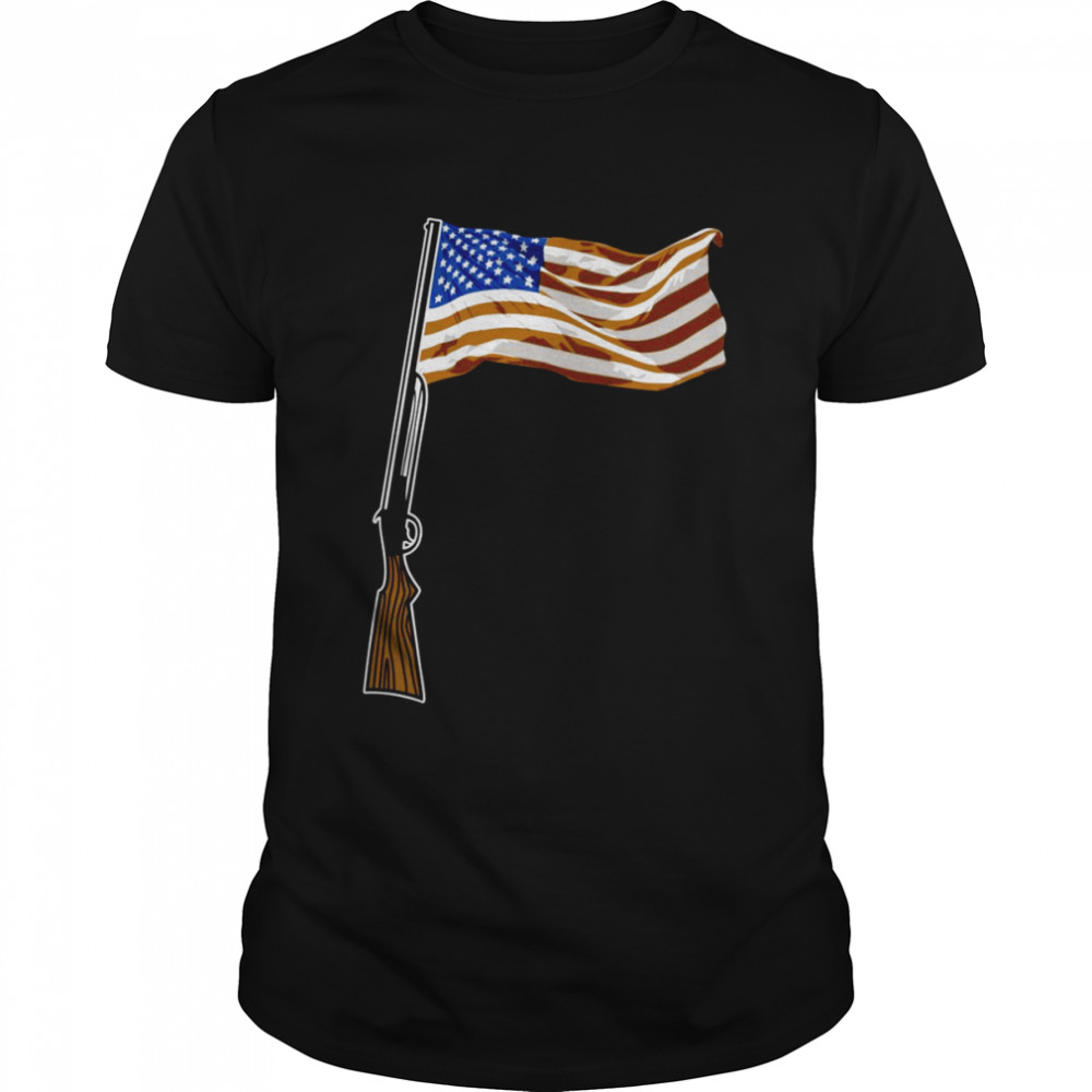 Hunting American Flag Black History Month BLM Melanin Hunter Shirt