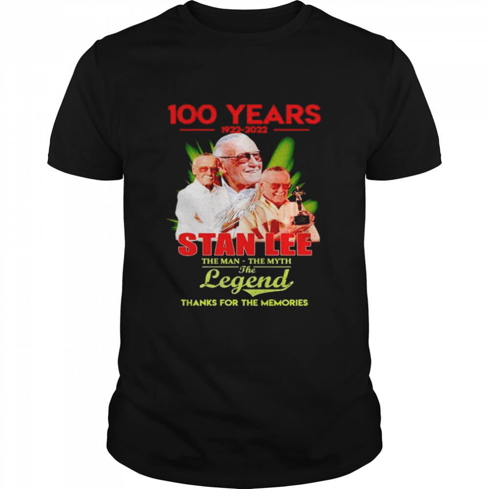 100 years of Stan Lee 1922 2022 the man the myth the legend shirt