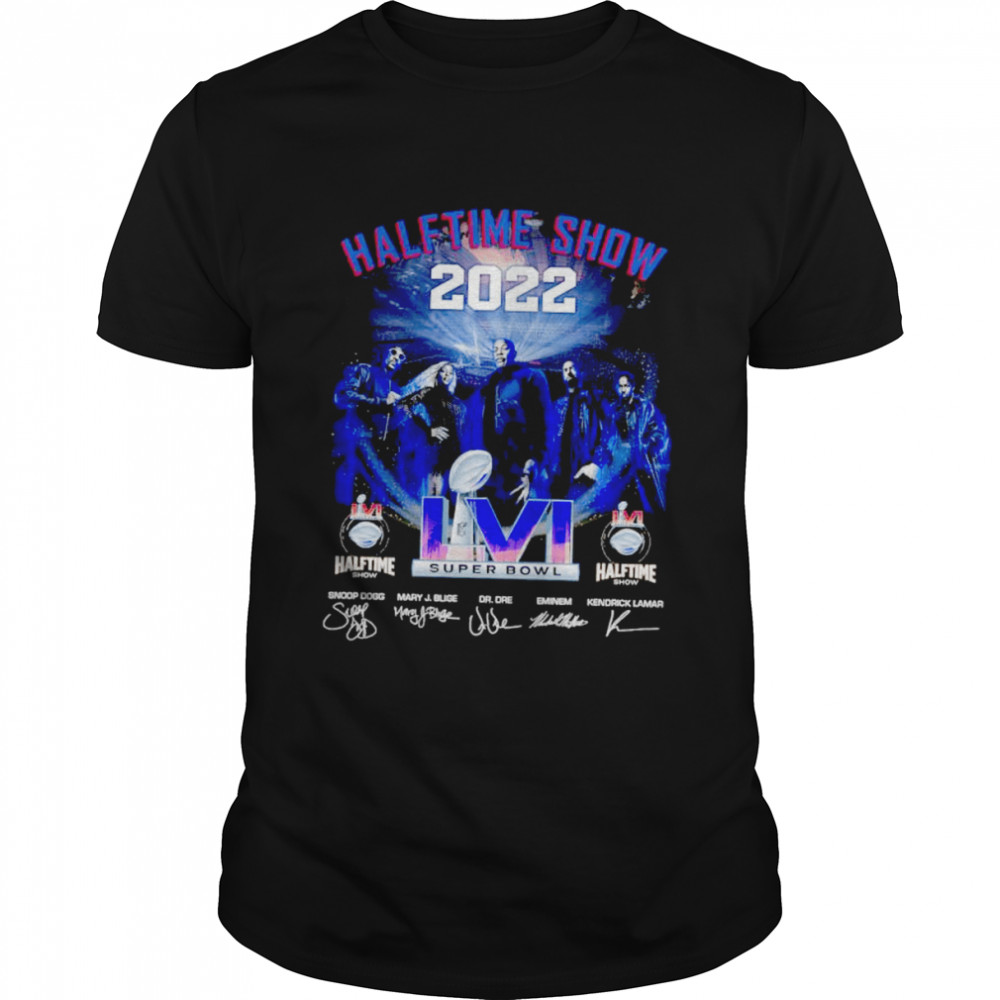 Halftime Show 2022 LVI Super Bowl Snoop Dogg Dr DRE signatures shirt Classic Men's T-shirt