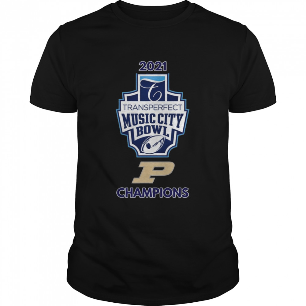 Purdue Boilermakers 2021 Music City Bowl champions 48-45 victory shirt