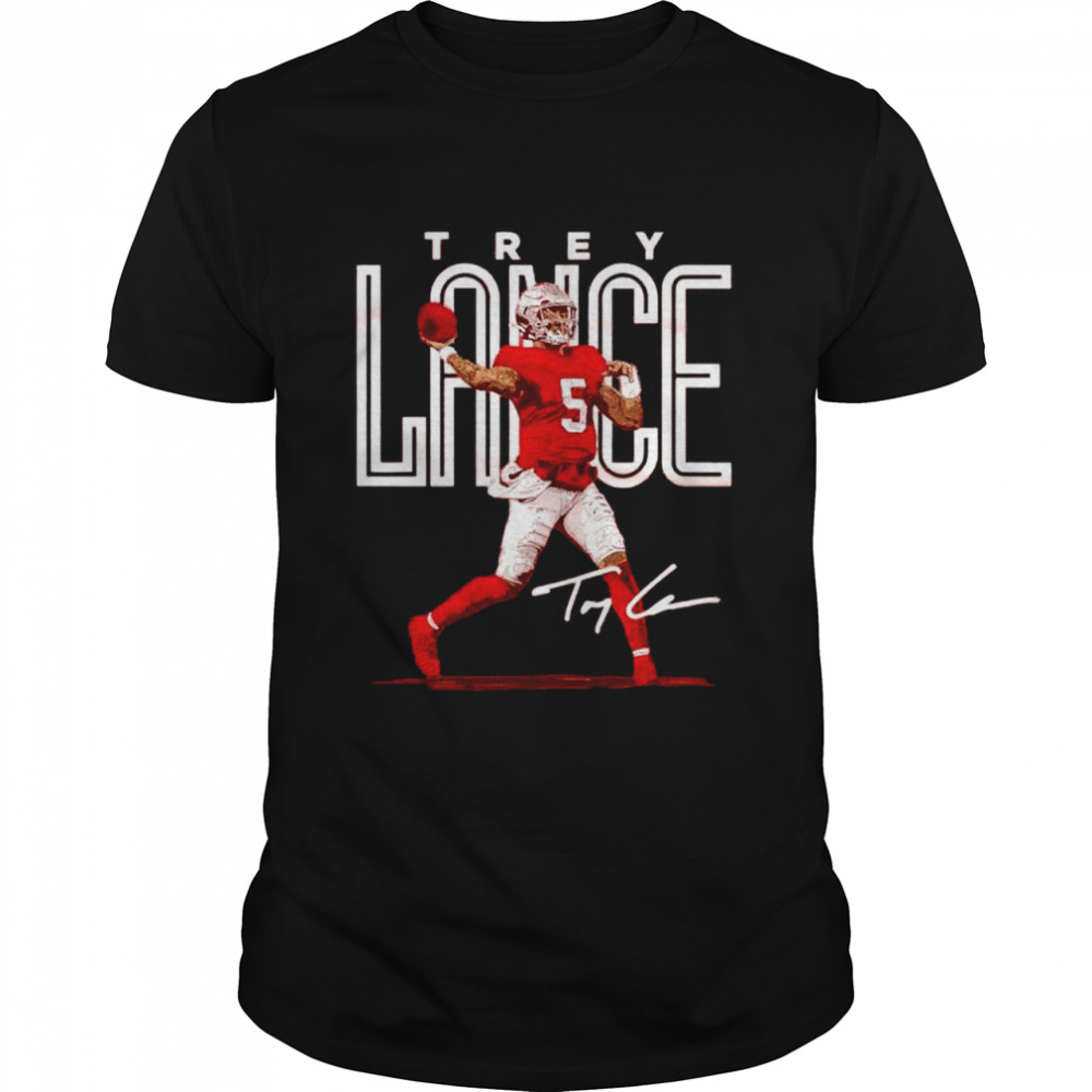 San Francisco Football Trey Lance pass signature shirt Classic Men's T-shirt