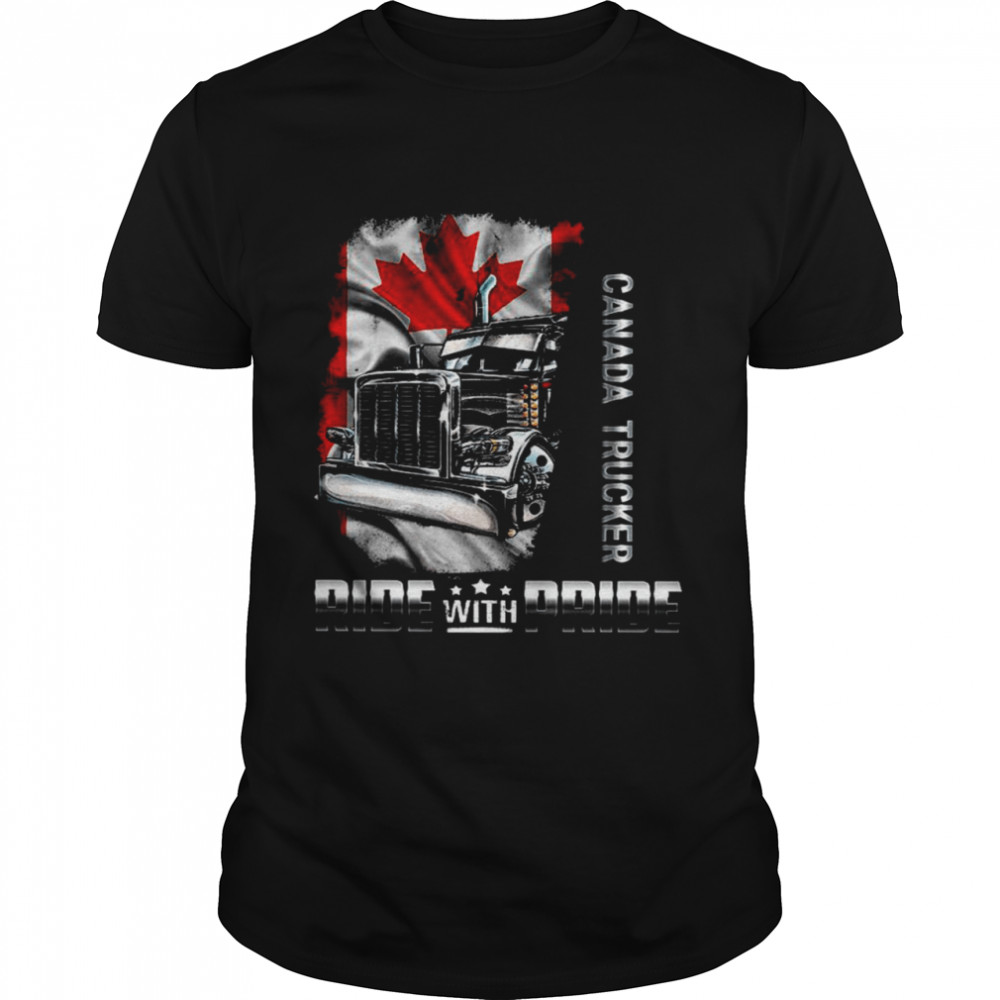 Canada Trucker Ride With Pride  Classic Men's T-shirt