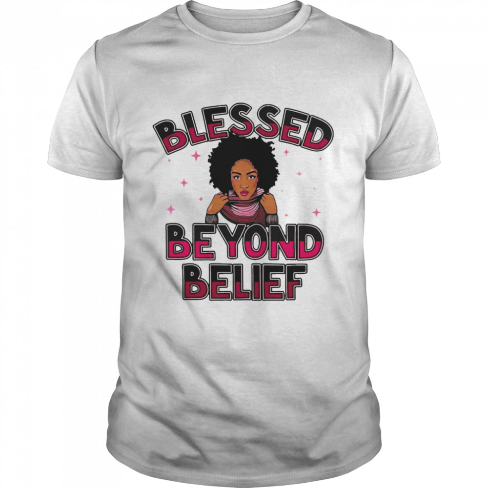 Blessed Beyond Belief Afro Lola Purple  Classic Men's T-shirt