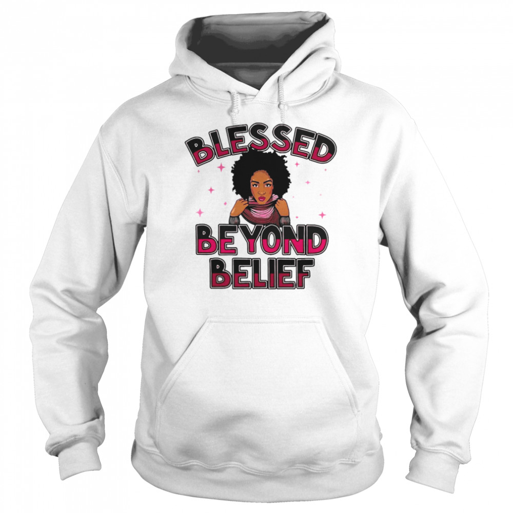 Blessed Beyond Belief Afro Lola Purple Unisex Hoodie