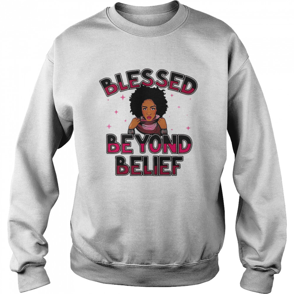 Blessed Beyond Belief Afro Lola Purple Unisex Sweatshirt