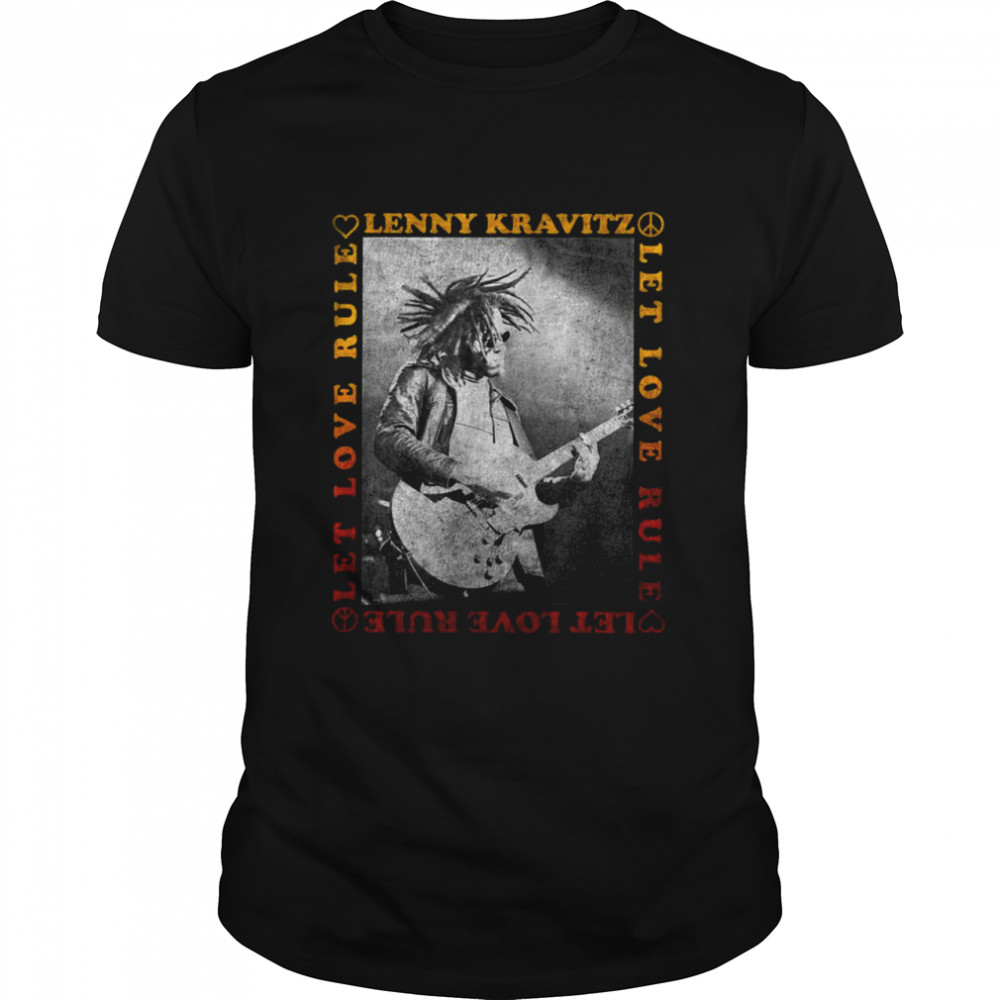 lenny Kravitz Guitar Let Love Rule  Classic Men's T-shirt
