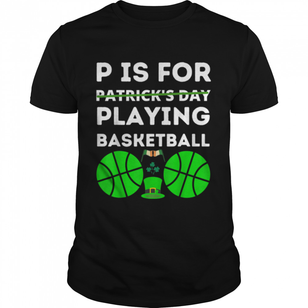 Funny Patricks day Basketball players cool patricks day boys T- B09SFL8Z2N Classic Men's T-shirt