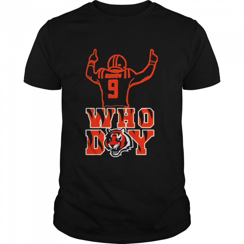 Joe Burrow Who Dey Bengals Super Bowl Football 2022  Classic Men's T-shirt
