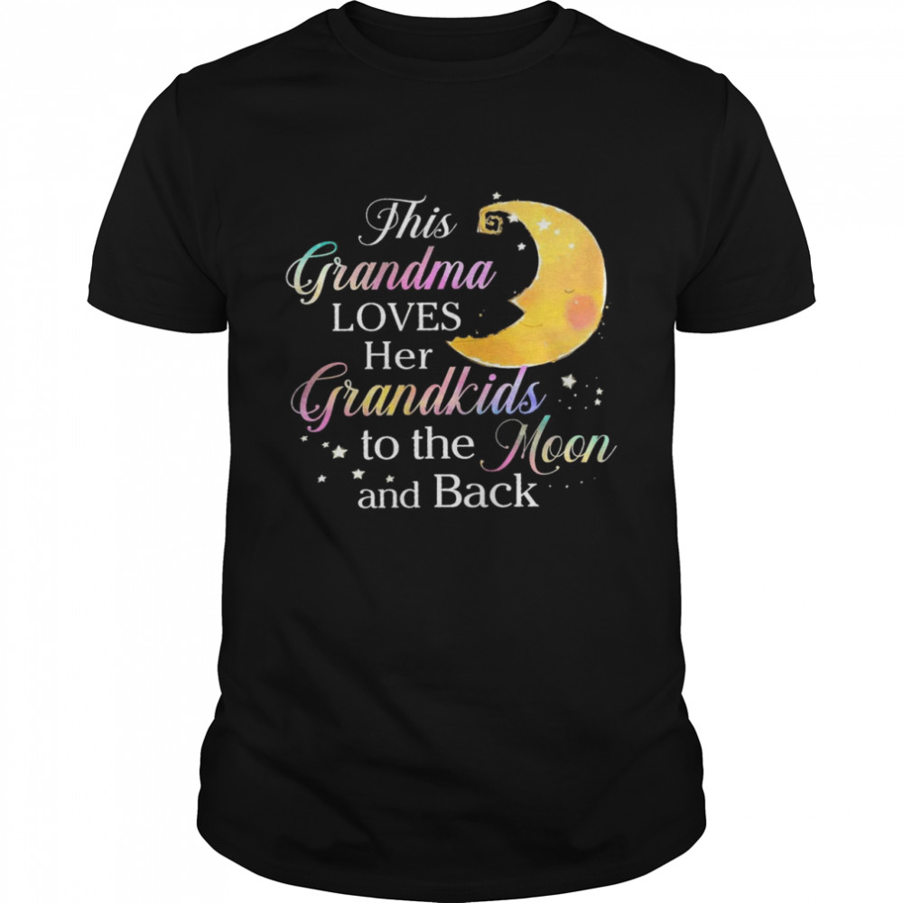 This grandma loves her grandkids to the moon and back shirt