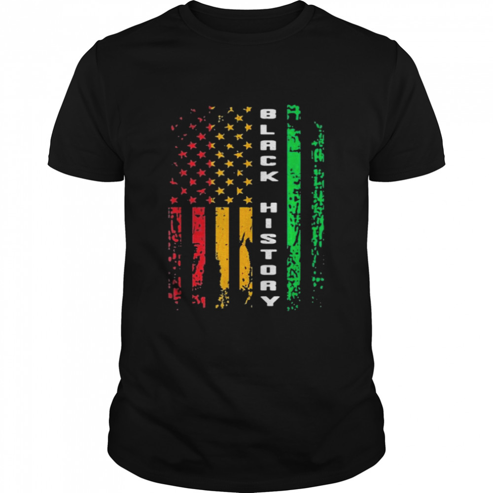 Black History African American Flag Africa Black Pride shirt Classic Men's T-shirt