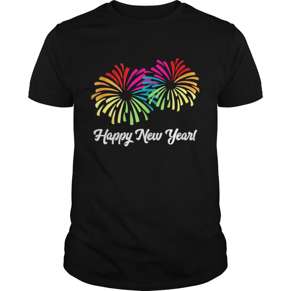 New Year’s Eve Celebration Rainbow Midnight Fireworks Party Shirt