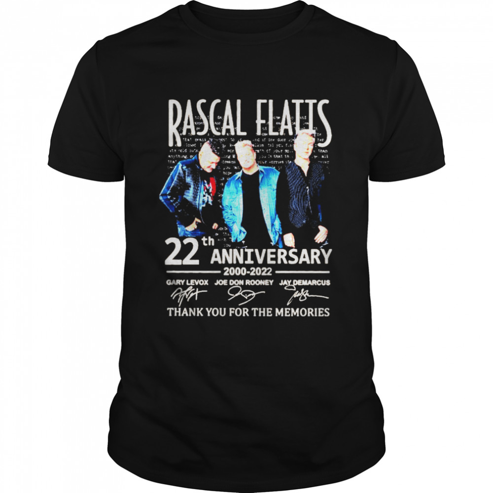Rascal Flatts 22th Anniversary 2000 – 2022 Signatures Thank You For The Memories T- Classic Men's T-shirt