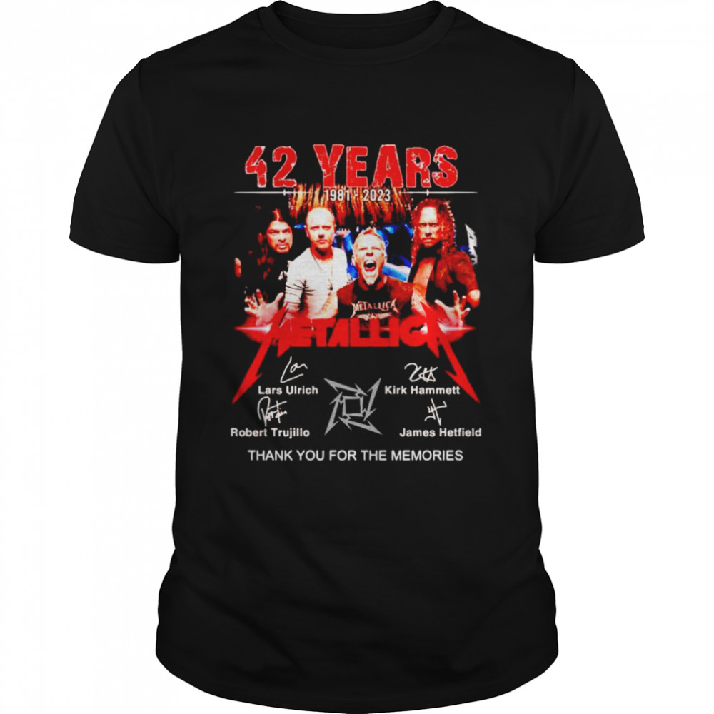 42 years of Metallica 1981 2023 thank you for the memories shirt Classic Men's T-shirt