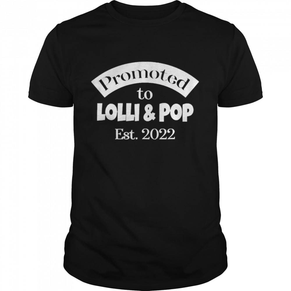 Promoted To Lolli Pop Established 2022 Grandparents Couple  Classic Men's T-shirt