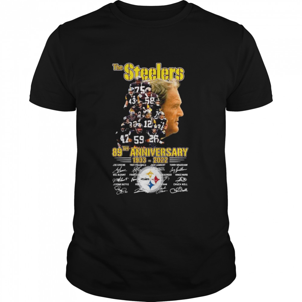 The Steelers 89th anniversary 1933 2022 signatures shirt Classic Men's T-shirt