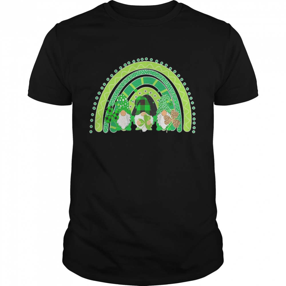 Lucky Rainbow Gnome Happy St Patricks Day Family Outfit Shirt