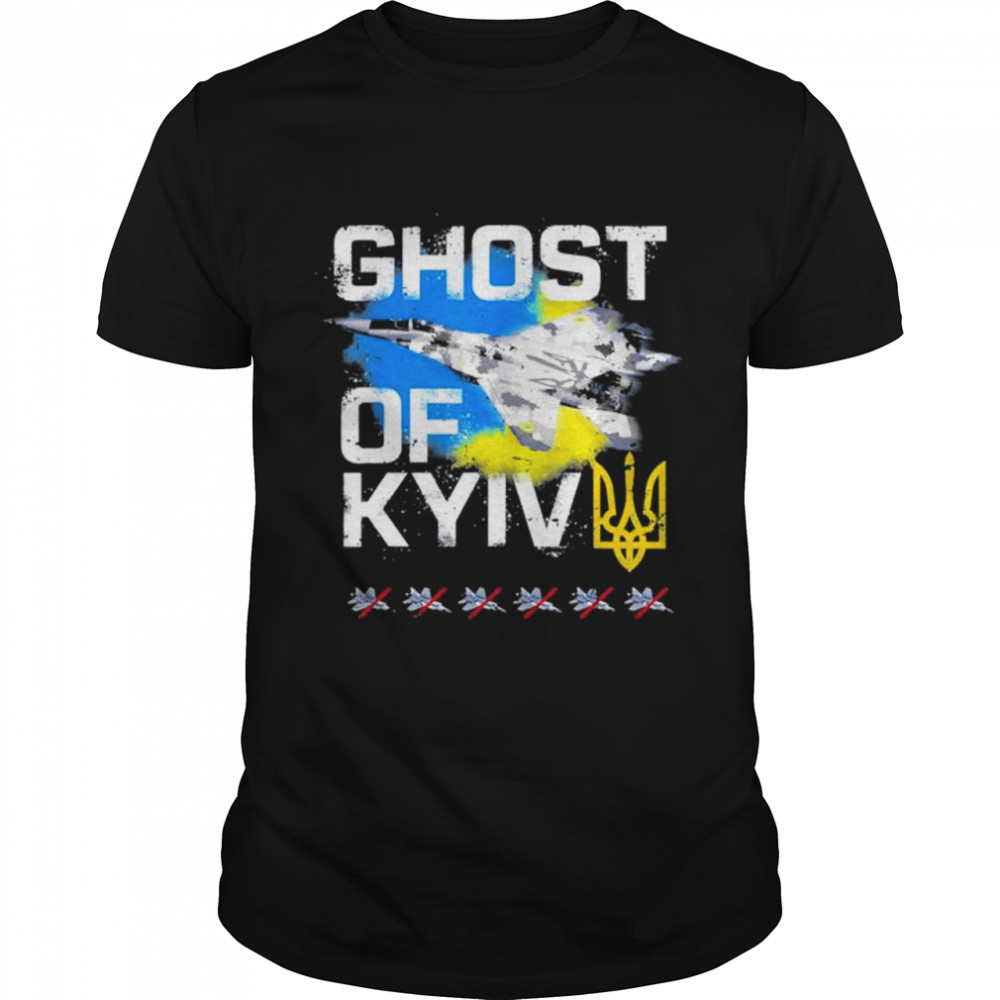 GHOST OF KYIV Ukraine Fighter Jet  Classic Men's T-shirt