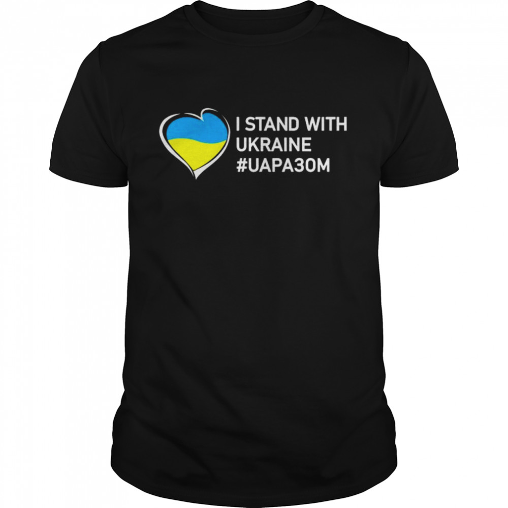 Heart I stand with ukraine marathon of unity of ukraine shirt Classic Men's T-shirt