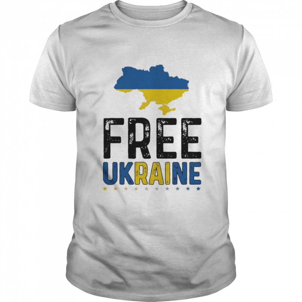 Stop war free ukraine I stand with shirt