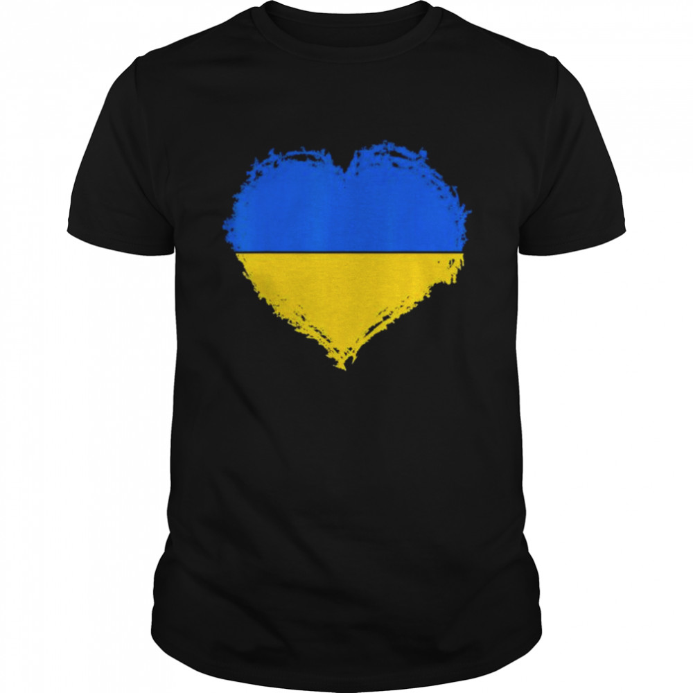 Ukraine pride vintage retro feel ukrainian flag colors peace shirt