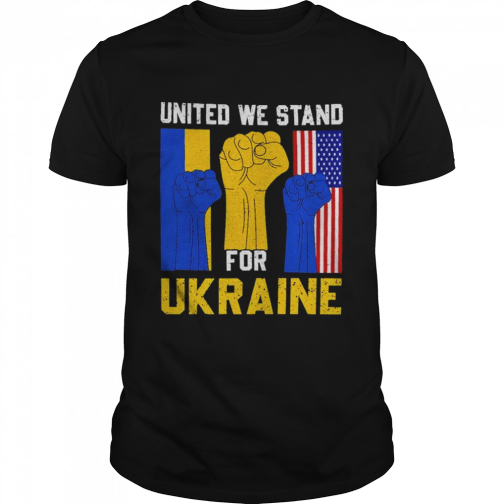 United America We Stand For Ukraine Support Peace No War T-Shirt